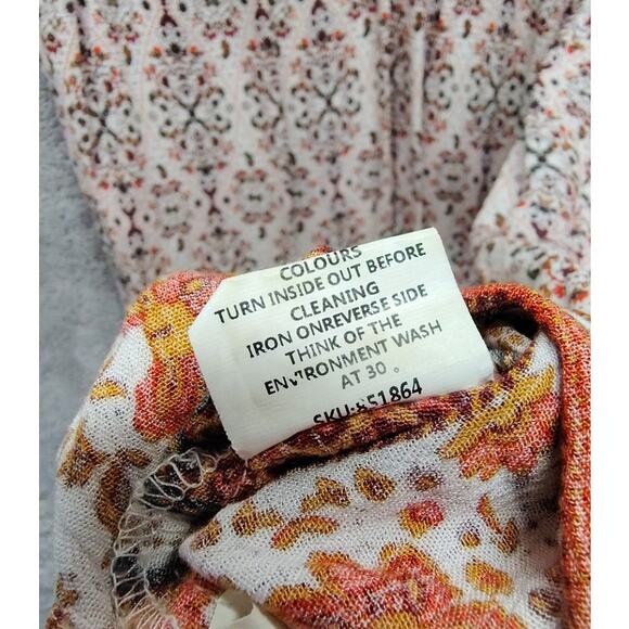 Kidsform Womens Dress Size Medium Boho Hippie Mini Gypsy Beach Cover Deep V Neck - Picture 9 of 11